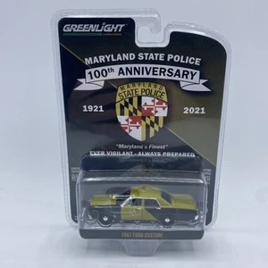 Greenlight 100 th Anniversary Maryland State Police 1967 Ford Custom 1/64 - Picture 1 of 3
