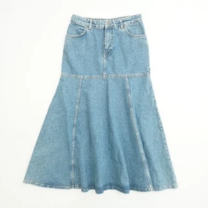Maxi Falda Vaquera Zara Para Mujer Mediana Azul Trompeta Acampanada Jean Falda - Imagen 1 de 8