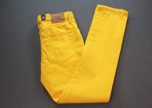 ABERCROMBIE & FITCH THE SKINNY Yellow DENIM JEANS NEW w/TAG 30" X 32" - Picture 1 of 11