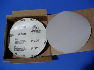 BOX OF 75  320 GRIT 6" PSA ADHESIVE BACK SANDING DISCS STICK ON - Picture 1 of 3