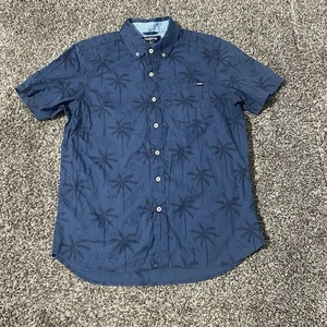 Chubbies Blue Button Down Cotton Sunday Shirt Size Large M Vacation - Picture 1 of 4