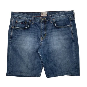 TOMMY HILFIGER Blue Denim Jeans Cotton Shorts Mens W34 - Picture 1 of 6