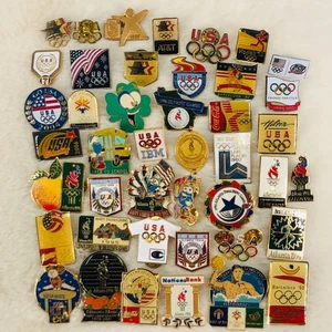 Olympische Sommerspiele Emaille Trading Pin 40 Stück - Lake Placid Atlanta LA - Bild 1 von 8