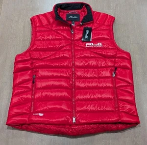 $368 Mens RLX Ralph Lauren "Evo" Padded Down Vest Red XL - Picture 1 of 7