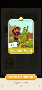 Workin’ Hard-Monoply Go Sticker Fast Sending - Picture 1 of 1