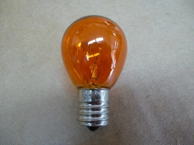 6 Pack of 10 Watt S11 Transparent Orange Long Life Light Bulbs Intermediate Base - Image 1 of 2