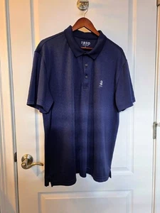 Men's Izod Performance Grid Knit Short Sleeve Golf Polo, Size XL, Navy Blue - Picture 1 of 5