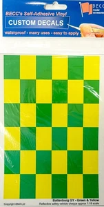 Green & Yellow Reflective Battenburg Decals - Green & Yellow Battenburg 1:24 - Picture 1 of 1