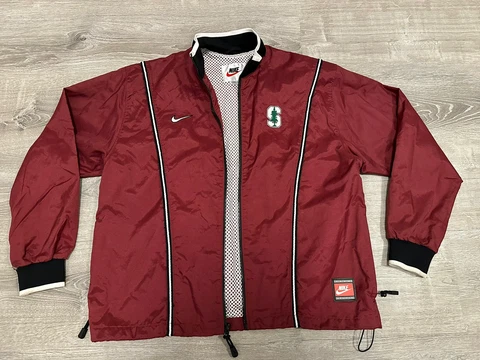 Vintage Nike Stanford University Jacket Men's Size L Red Cover