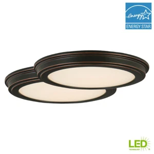 Lamparas de Techo Modernas Elegante 13 in. Bronze Focos LED Ceiling Mount 2 Pack - Picture 1 of 12
