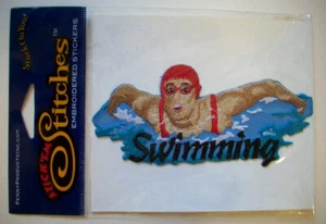 Schwimmen bestickt Sammelalbum Aufkleber Säurefrei Selbstklebend - Bild 1 von 2