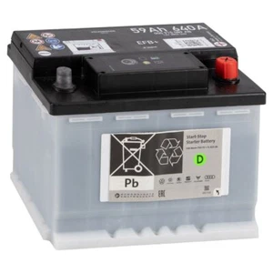 ORIGINAL VW Autobatterie Batterie Starterbatterie 12V 59Ah 640A 000915089AB - Bild 1 von 3