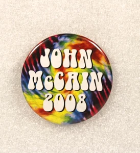 John McCain 2008 Campaign Political Tie Die Button Political Politician, VG+ - Picture 1 of 2