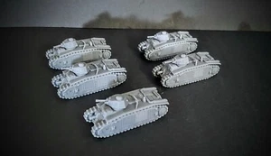 N Scale French Char B1 Tank Platoon For Model Railways 1/160th Scale  - Imagen 1 de 6