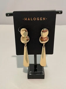 Gold Drop Earrings by Halogen from Nordstroms New with Tags - Picture 1 of 8