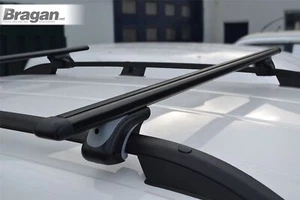 Locking Cross Bars + T Pieces For Mercedes Vito Viano 2014+ Van Roof Rack BLACK - Picture 1 of 12
