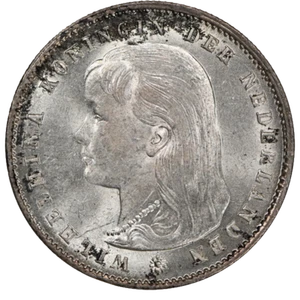 1894-Netherlands 25c - Wilhelmina (1890-1948) (MS 63-NGC) - Picture 1 of 4