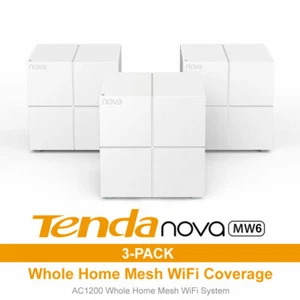 3-pack Tenda Nova MW6 Whole Home Mesh Router WiFi System Coverage - Picture 1 of 12