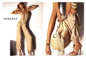 Versace Mario Testino Gisele Bundchen 2008 4 páginas anuncio de revista - Imagen 1 de 2