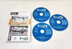 Sid Meiers Civilization III PC 2004 custodia gioco completa set 3 dischi TESTATO - Foto 1 di 4