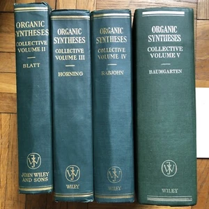 1967 Organic Syntheses Collective Vols II, III, IV, V BUNDLE Blatt Horning VTG - Picture 1 of 17