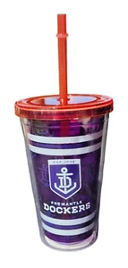 AFL Fremantle Dockers Movie Cinema Plastic Cup Tumbler with Straw Cup Mug - Bild 1 von 8