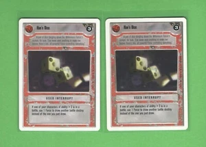 2x Han's Dice - LS - Star Wars CCG - Premiere Unlimited - Picture 1 of 2