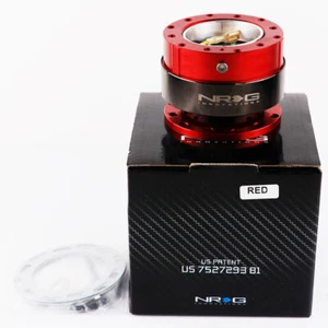 Red NRG Gen2.0 DING Sound Quick Release Hub Snap Off Steering Wheel Boss Kit - Picture 1 of 11