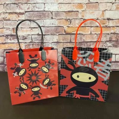 TINYMILLS 12PCS NINJA BLACK Plastic Durable Goodie bags Foto 1 de 4