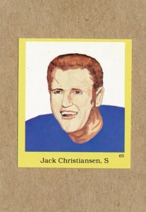 Pegatina de patio Jack Christiansen 49ERS LIONS 1989 Colorado A&M CSU-RAMS HOF - Imagen 1 de 1