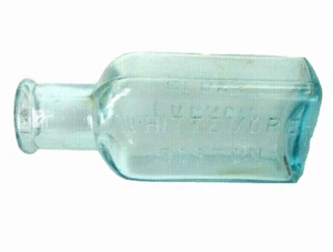 Antike WHITTEMORE Boston Aqua Flasche Französisch Glanz Schuh Dressing Top Zustand - Bild 1 von 6