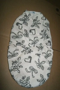 Vitamins Baby Swaddle Blanket Plush Black white printed One Size New - Picture 1 of 1