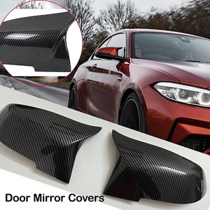 Carbon Fiber Print Horn Mirror Replacement Caps Fits 14-21 F22 F23 F20 235i 230i - Picture 1 of 4