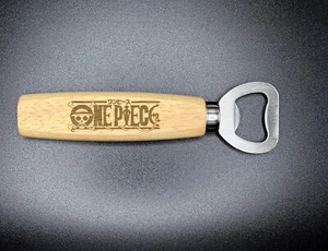 One piece laser engraved wood handle bottle opener pop custom Christmas gift - Picture 1 of 2