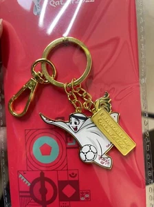 Official authenti Qatar 2022World Cup la'eeb  mascot World Cup Metal Key buckleB - Picture 1 of 11