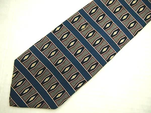 Geoffrey Beene Mens Necktie Tie Grey Red Blue Striped Checkered 58" Career - Picture 1 of 4