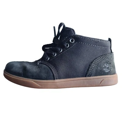 Timberland Kids Leather High Top Lace Up Boots Shoes Size US 13.5 Black - image 1 of 4