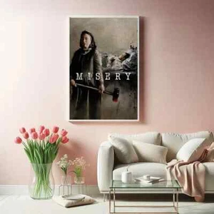 Misery Movie Poster Vintage Horror Wall Decor Print Stephen King Kathy Bates - Picture 1 of 6