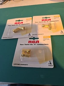 New 3 Pack Of 2 RCA VH59 Twist On F Connectors - Picture 1 of 3