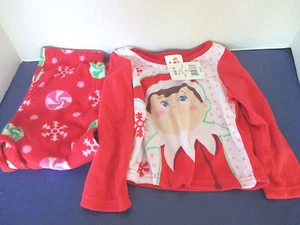 ELF ON A SHELF~2 Piece~White & Red~PAJAMA SLEEPWEAR PJ'S SET~Girls Size 3T~NWT - Picture 1 of 1