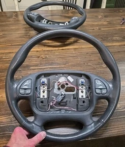 1997-1999 Graphite Grey Firebird Trans Am WS6 Camaro Z28 Leather Steering Wheel - Picture 1 of 24