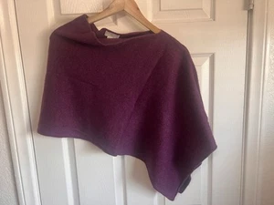 St. Tropez West Women's Purple 100% Cashmere 2-Ply Shawl Drop Shoulder OS - Picture 1 of 5