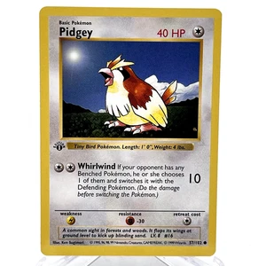 1999 Prima Edizione Set Base Shadowless Pidgey Carta Pokémon #57/102 - Foto 1 di 10