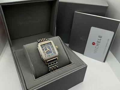 Michele Deco 16 Watch Two-Tone 18K Gold-Plated Diamond Blue MOP MWW06T000239 - Image 1 of 4