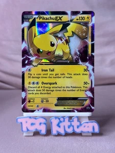 Pikachu EX XY84 Card 'B' Black Star Promos XY Holo Promo LP TCGKITTEN - Picture 1 of 2