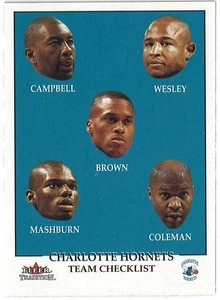 2000-01 Fleer Tradition - Charlotte Hornets Team Checklist #294 - Picture 1 of 2
