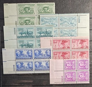 US Stamp Sc 981-86, 1949 Year Set, Plate Blk of 4, MLH F/VF CV$6.00 (510A87) - Picture 1 of 1