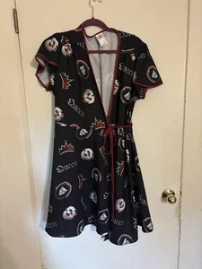 Disney Authentic Size XXL Snow- Evil Queen Deluxe Grunge Wrap Dress Black Red - Picture 1 of 9