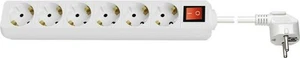 3 x multiprise avec interrupteur 5 m, blanc; 6 x prise de contact de protection; longueur de câble; - Photo 1/4