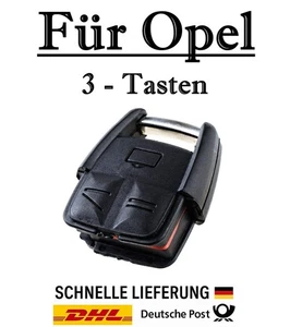 1x Ersatz Autoschlüssel Gehäuse für Opel 3-Tasten PKW Fernbedienung - KS12A - Bild 1 von 6